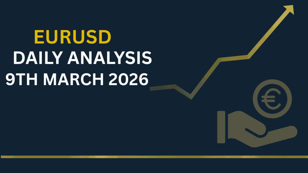 EURUSD chart showing key zones and price structure 9th Mar