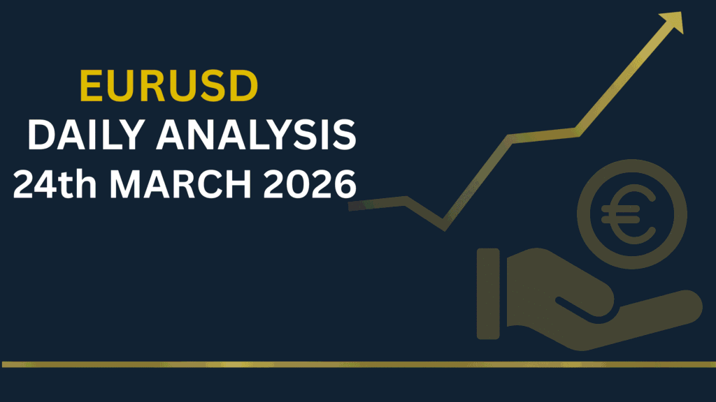 EURUSD chart showing key zones and price structure 24th Mar