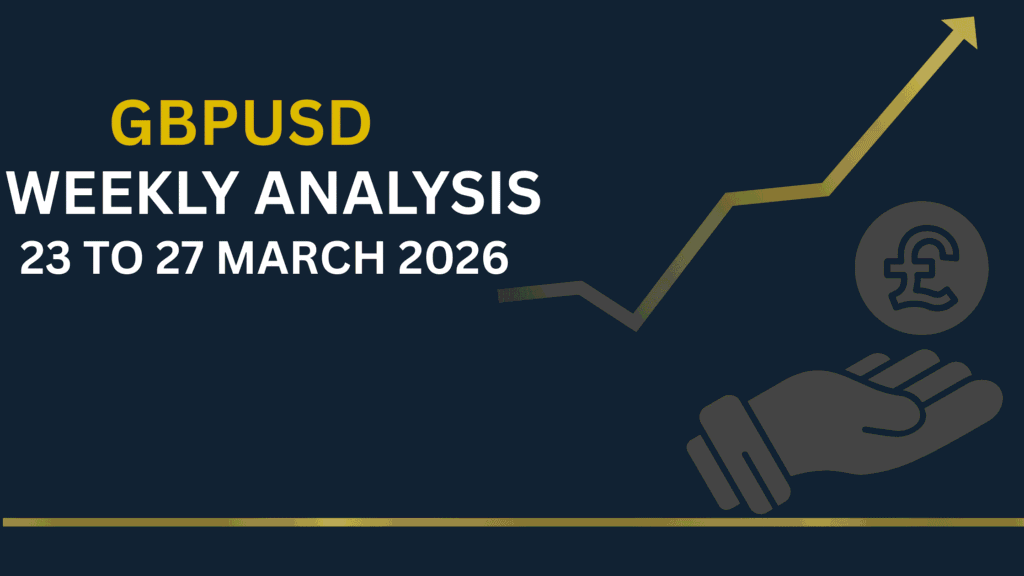 GBPUSD weekly chart showing key levels and market structure 23th–27th Mar