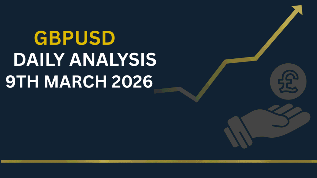 GBPUSD chart showing key zones and price structure 9th Mar