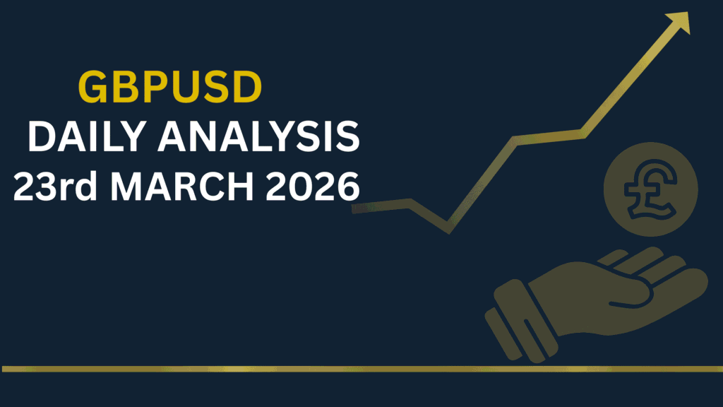 GBPUSD chart showing key levels and market structure 23rd Mar