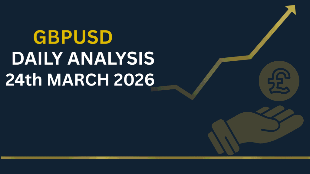 GBPUSD chart showing key zones and price structure 24th Mar