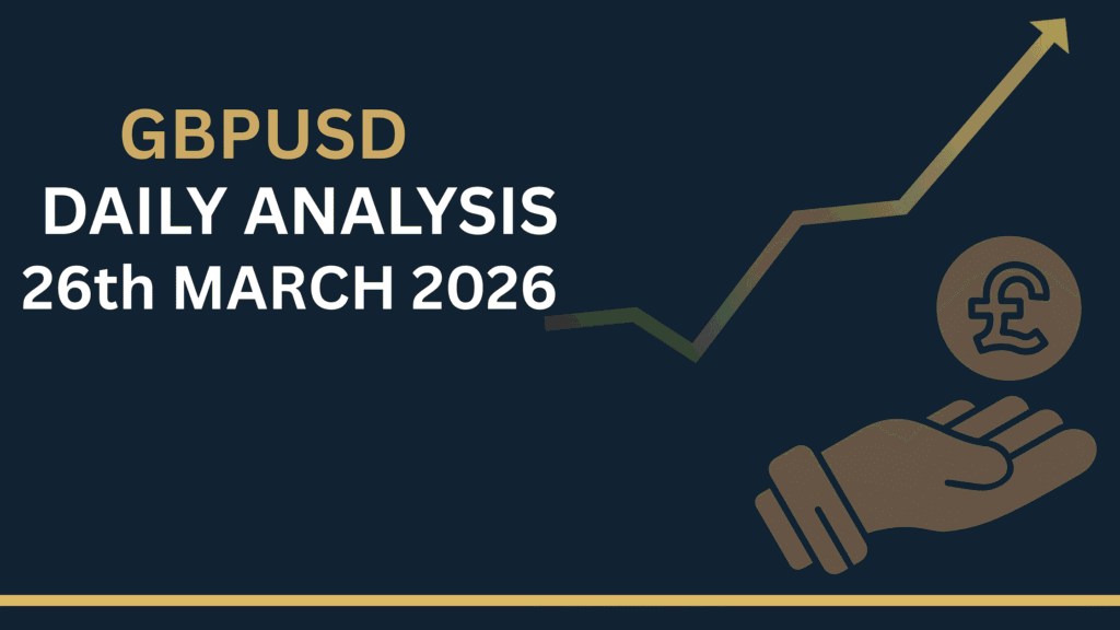 GBPUSD chart showing key zones and price structure 26th Mar