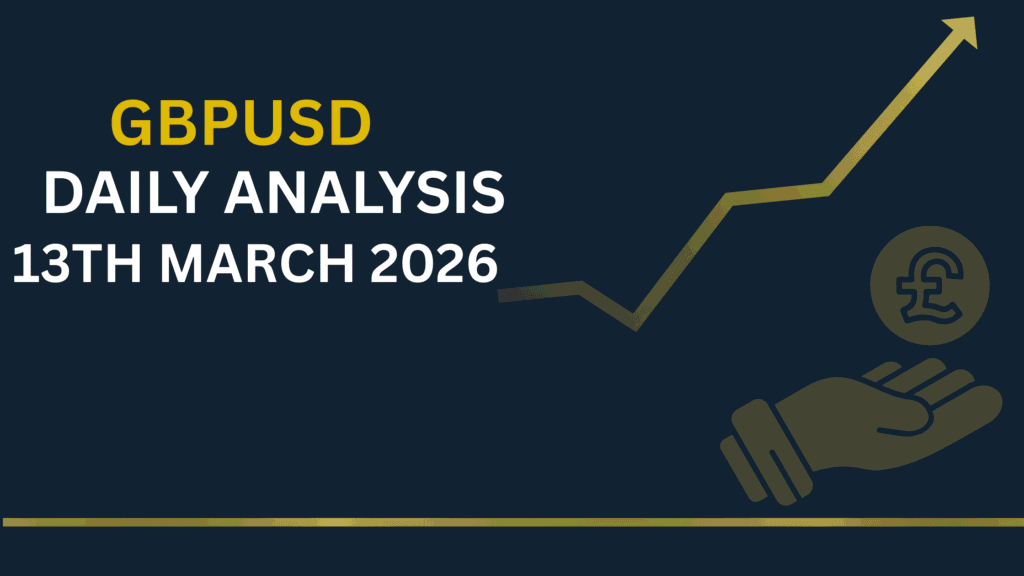GBPUSD chart showing key zones and price structure 13th Mar