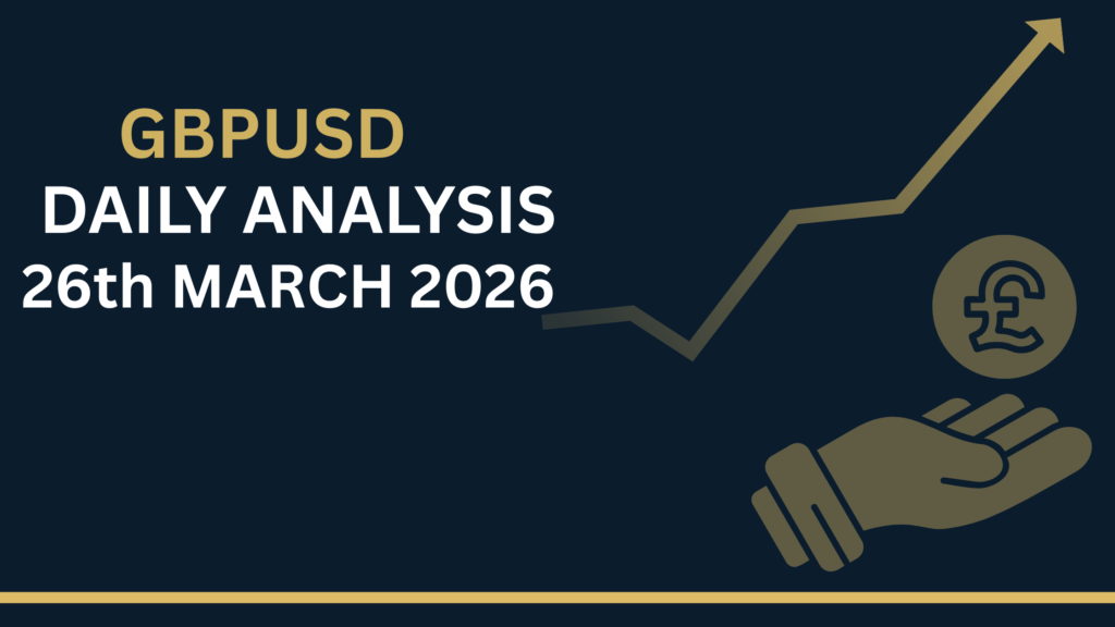 GBPUSD chart showing key zones and price structure 26th Mar