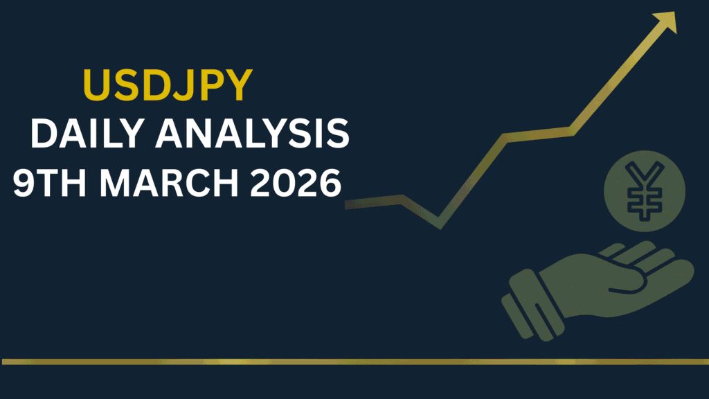 USDJPY chart showing key zones and price structure 9th Mar