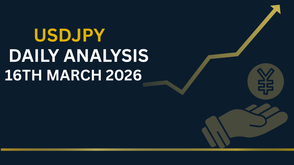 USDJPY chart showing key levels and market structure 16th Mar