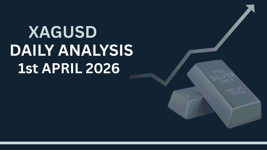 Silver (XAGUSD) chart showing key zones and price structure 1st Apr