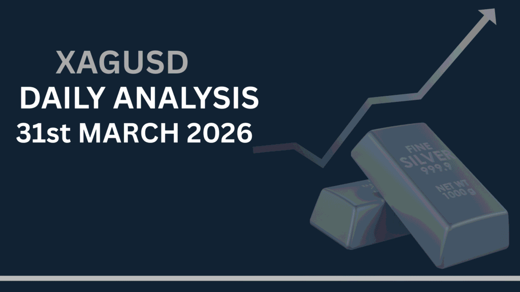 Silver (XAGUSD) chart showing key levels and market structure 31st Mar