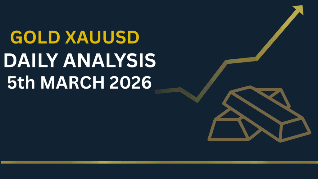 XAUUSD chart showing key levels and market structure 5th Mar