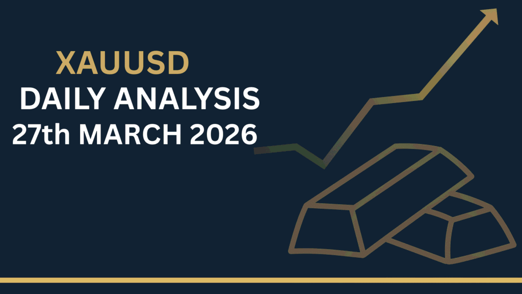 Gold (XAUUSD) chart showing key levels and market structure 27th Mar