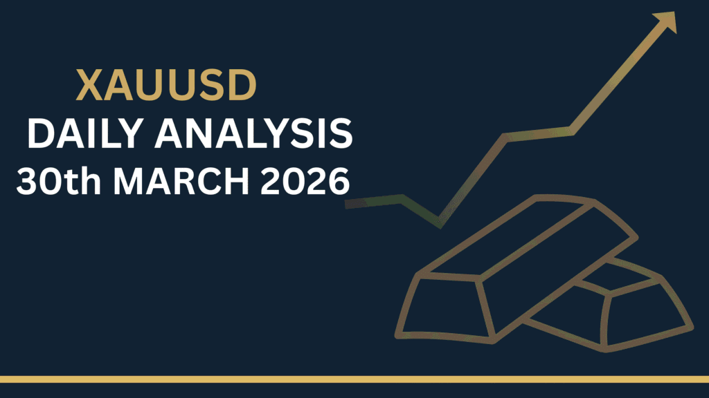 Gold (XAUUSD) chart showing key zones and price structure 30th Mar