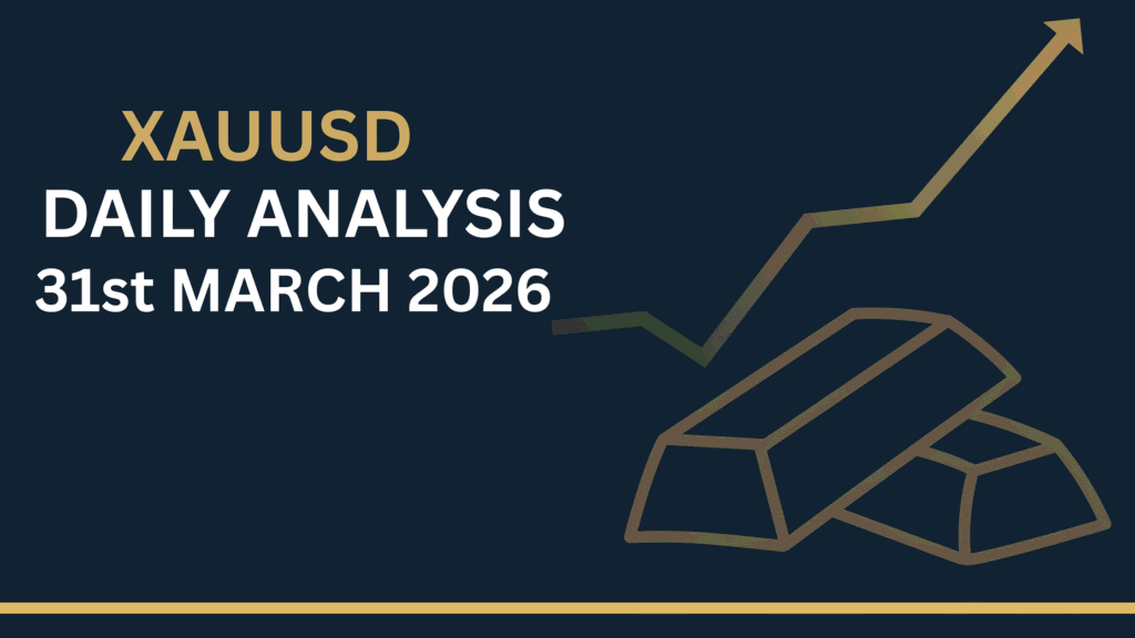 Gold (XAUUSD) chart showing key levels and market structure 31st Mar