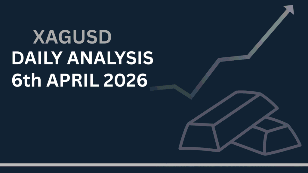 Silver (XAGUSD) chart showing key levels and market structure 6th Apr
