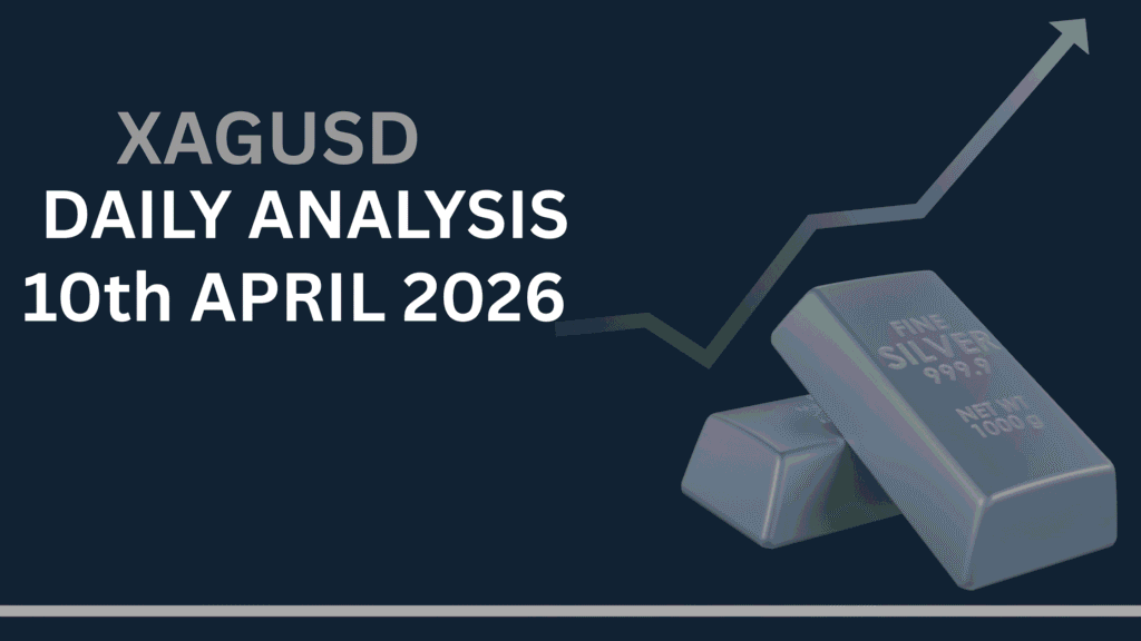 Silver (XAGUSD) chart showing key levels and market structure 10th Apr