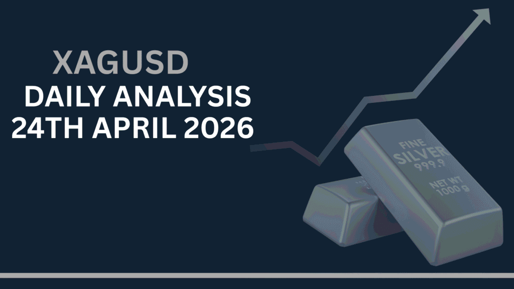 Silver (XAGUSD) chart showing key levels and market structure 24th Apr