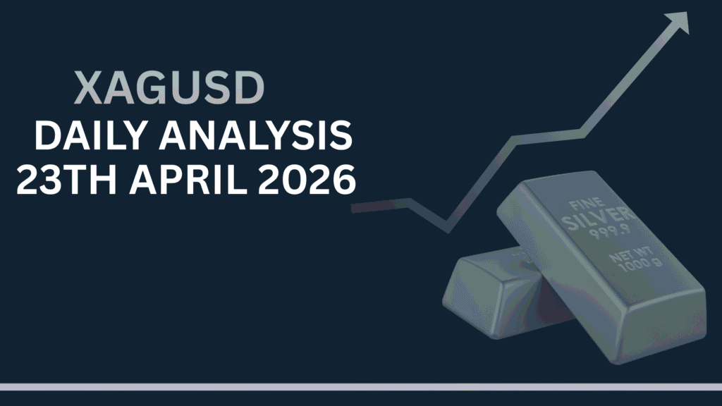 Silver Price Forecast (XAGUSD) chart showing key zones and price structure 23th Apr