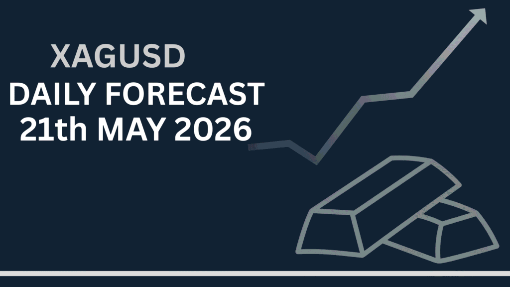 Silver Price Forecast (XAGUSD) chart showing key zones and price structure 21th May