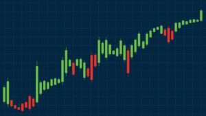 Bullish candlestick chart showing upward market momentum and price action movement in forex trading.