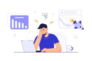 Trader analyzing a market chart, representing a lack of data patience as traders abandon strategies before gathering enough trades and statistical evidence to evaluate performance accurately.