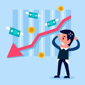 Illustration of financial growth and money management symbols representing the importance of protecting trading capital and surviving losing streaks through disciplined risk management.
