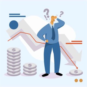 Trader expressing uncertainty with a shrugging gesture, illustrating the unpredictable nature of financial markets and the importance of accepting uncertainty in trading decisions.