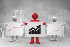Trader analyzing market charts and financial data while forming a directional market opinion, illustrating the concept of market bias and how traders develop bullish or bearish expectations based on their analysis.