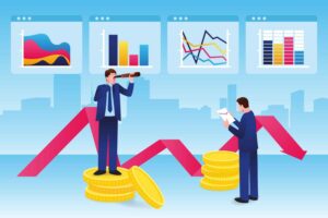 A conceptual illustration showing a trader sitting in front of multiple trading screens, looking frustrated and impatient while watching fluctuating charts, symbolizing how boredom, impatience, and emotional pressure lead traders to force trades instead of waiting for proper setups.